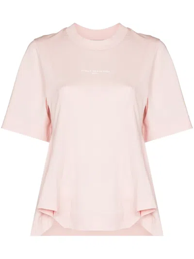 Stella Mccartney Stella Mc Cartney T Shirt With Logo Print In Pink