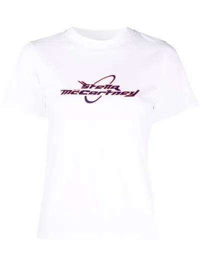 Stella Mccartney T-shirt With Logo Print In White
