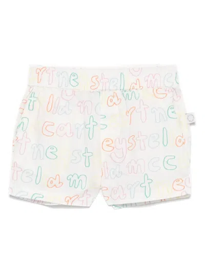 Stella Mccartney Babies' Logo-print Shorts In White