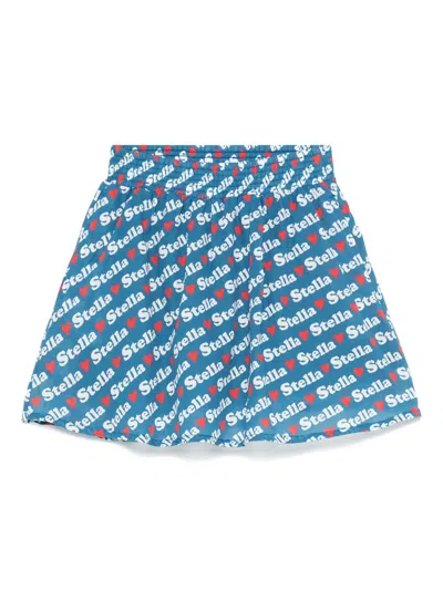 Stella Mccartney Kids' Logo-print Skirt In Blue