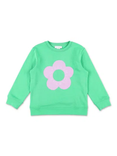 Stella Mccartney Kids' Logo-print Sweatshirt In Grün