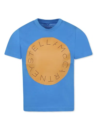 Stella Mccartney Kids' Logo-print T-shirt In Blau