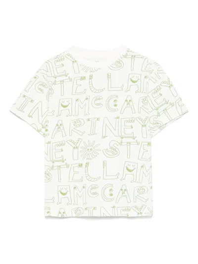 Stella Mccartney Kids' Logo-print T-shirt In White