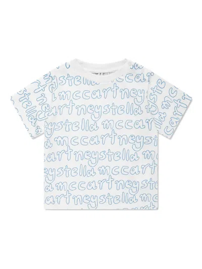 Stella Mccartney Babies' Logo-print T-shirt In White