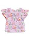 Stella Mccartney Oberteil Mit Logo-print In Violett
