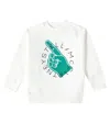 Stella Mccartney Printed Cotton Crewneck Sweatshirt In White