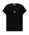 Stella Mccartney Heart Logo Print T-shirt In Black