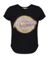 Stella Mccartney Logo Printed Crewneck T-shirt In Black