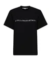 Stella Mccartney T-shirt With Logo Print And Crew Neckline In Black