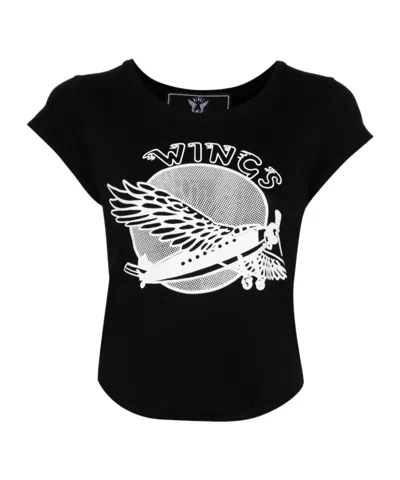 STELLA MCCARTNEY STELLA MCCARTNEY LOGO PRINTED CREWNECK T-SHIRT