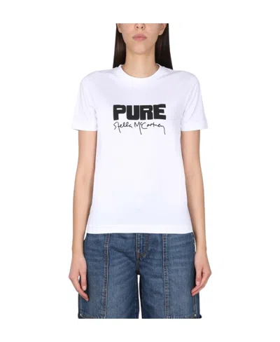 STELLA MCCARTNEY STELLA MCCARTNEY LOGO PRINTED CREWNECK T-SHIRT