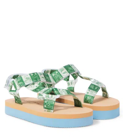 Stella Mccartney Kids' Bedruckte Sandalen In Green