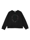 Stella Mccartney Black Sweatshirt With Multicoloured Circular Logo In Black