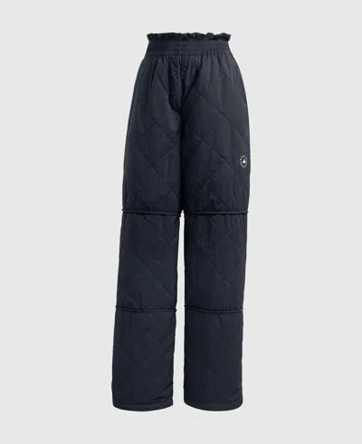 Stella Mccartney Logo Quilted Track Pant In Blue