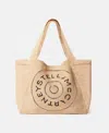 Stella Mccartney Logo Raffia Large Tote Bag In Natural