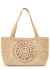 Stella Mccartney Logo Raffia Tote