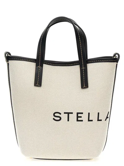 Stella Mccartney Logo Shopping Bag In Beige