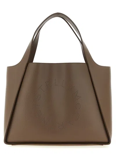 Stella Mccartney Logo Shopping Bag In Brown