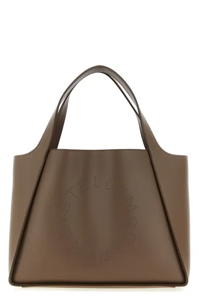 Stella Mccartney Logo Shopping Bag In Brown