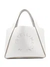 Stella Mccartney Logo Shopping Bag In Pure White