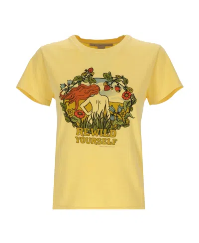 Stella Mccartney Logo Short-sleeved T-shirt In Nude
