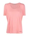 Stella Mccartney Logo Short Sleeved T-shirt In Pink