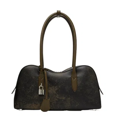 Stella Mccartney Logo Shoulder Bag In Brown