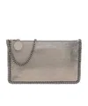 Stella Mccartney Falabella Pochette Shoulder Bag In Grey Polyester In Gray