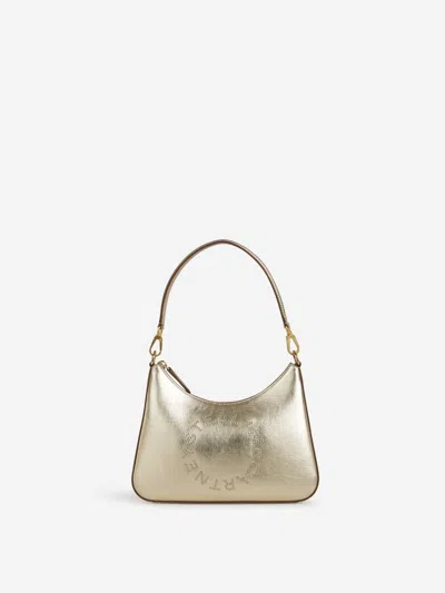 Stella Mccartney Logo Shoulder Bag In Gold
