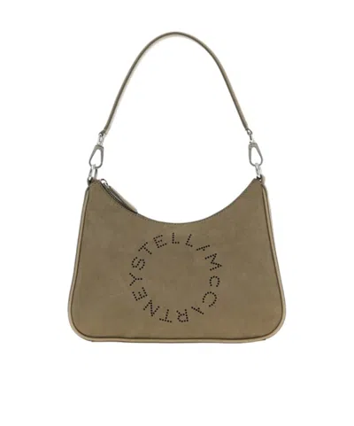 Stella Mccartney Logo Shoulder Bag In Gray