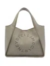 Stella Mccartney Logo Shoulder Strap Tote In Neutral