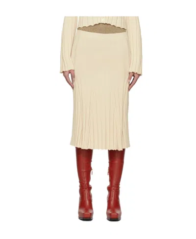 Stella Mccartney Logo Skirt In Nude