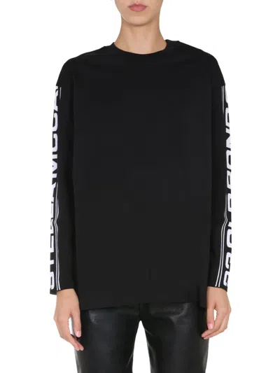 Stella Mccartney Cotton Long-sleeve T-shirt In Black
