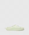 Stella Mccartney Logo Slides In Halo Green/carbon Black