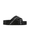 Stella Mccartney Logo Slippers Women In Black