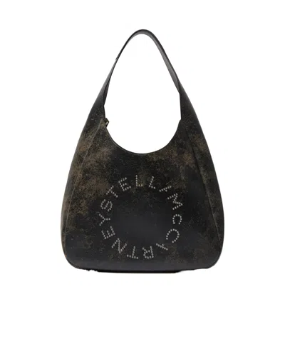 Stella Mccartney Logo Slouchy Aged Large Hobo Bag
