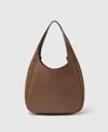 Stella Mccartney Logo Slouchy Hobo Tote Bag In Gray