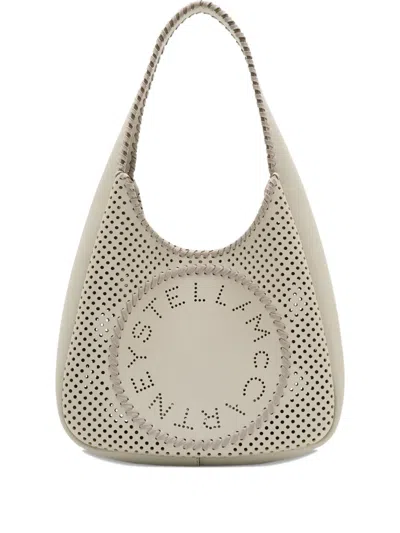 Stella Mccartney Logo Slouchy Hobo Tote Bag In Neutral