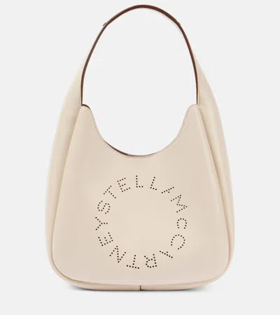 Stella Mccartney Logo Small Faux Leather Tote Bag In White