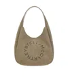Stella Mccartney Logo Small Hobo Bag Alter Suede W/piping Details