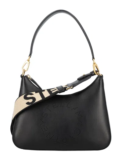 Stella Mccartney Logo Small Shoulder Handbag For Women In Black