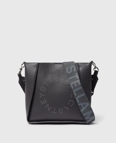 Stella Mccartney Logo Square Crossbody Bag In Gray