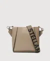 Stella Mccartney Logo Square Crossbody Bag In Green