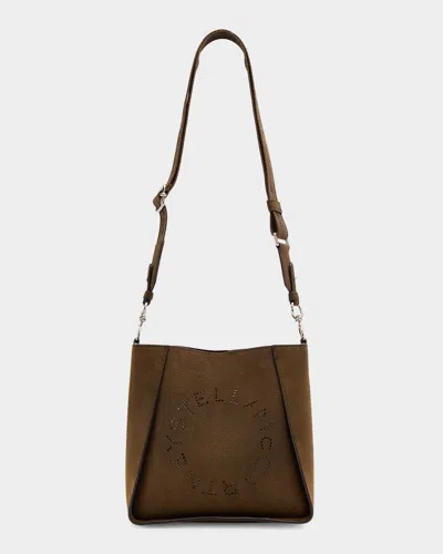 Stella Mccartney Logo Square Crossbody Bag In Brown