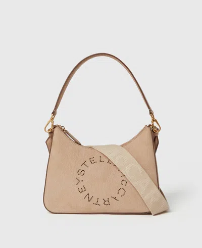 Stella Mccartney Logo Square Crossbody Bag In Buttercream