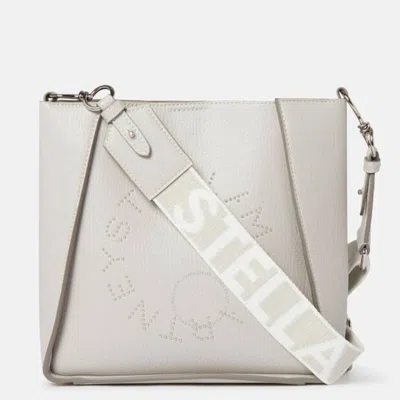 Stella Mccartney Logo Square Crossbody Bag In Grey