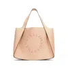 Stella Mccartney Perforated Logo Tote In Pink