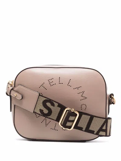 Stella Mccartney Logo Stella Mini Bag In Neutrals