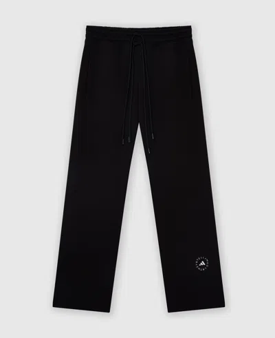 Stella Mccartney Logo Straight-leg Joggers In Black