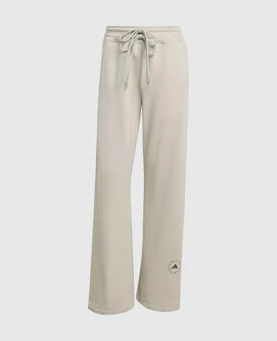 Stella Mccartney Logo Straight-leg Joggers In Neutral
